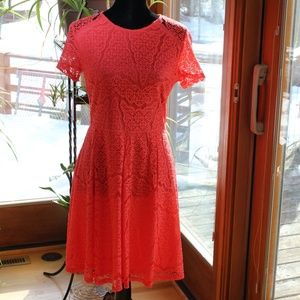 Dress - APT 9 Coral Lace Dress - Sz Small